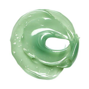 Grüne Gel Textur für Hautpflege Serum oder Feuchtigkeitsgel in der Gesichtspflege