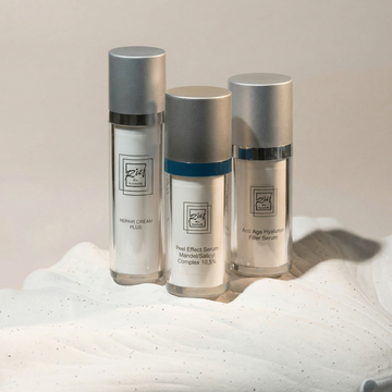 3-Schritt-System gegen Pigmentflecken mit Peel Effect Serum, Anti Age Hyaluron Filler Serum und Repair Cream Plus für einen ebenmäßigen Teint